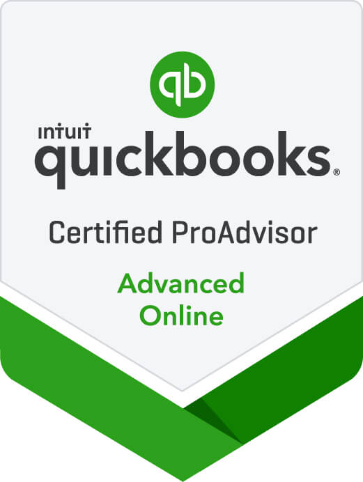 The green Certified QuickBooks ProAdvisor QuickBooks Online (QBO) logo means a Certified QuickBooks ProAdvisor has passed extensive and current training and a 48 question test for using Intuit's Simple Start, Essentials, Plus, and Advanced products for companies who need to have one, up to three or five, and up to 25 concurrent users. QuickBooks Online offers the ability to access your data anywhere and anytime regardless of operating system. The green Certified QuickBooks ProAdvisor QuickBooks Online Advanced (QBO) logo means a Certified QuickBooks ProAdvisor has passed current training and a 48 question test for using Intuit's Simple Start, Essentials, Plus, and Online Advanced products for companies who need to have one, up to three, and up to five concurrent users. QuickBooks Online offers the ability to access your data anywhere and anytime regardless of operating system so you can use it with a PC or Mac.